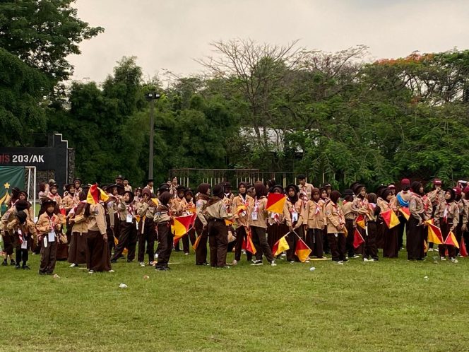 
					Madrasah Ibtida’iyah Kota Tangerang Adakan Perkemahan Temu Penggalang di Lapangan Yonif 203