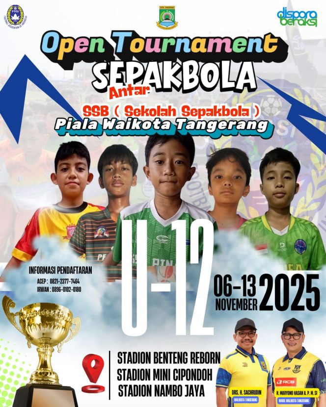 
					Open Tournament Sepak Bola U-12 Piala Walikota Tangerang Diikuti Lebih dari 100 Tim