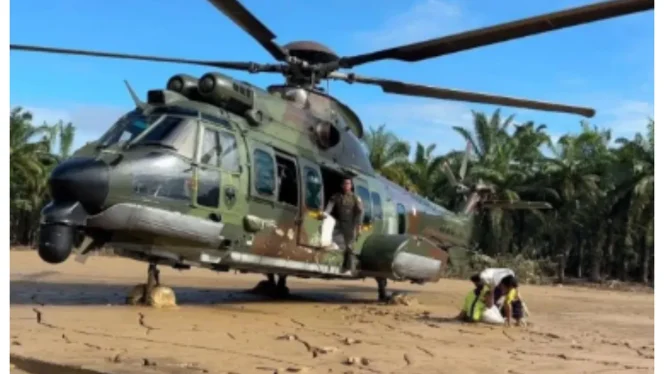 
					Penuhi Kebutuhan Makanan, BNPB Masih Kirim Bantuan via Helikopter ke Desa Sikundo, Aceh Barat