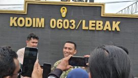 Keterangan foto : Dandim 0603 Lebak Letkol I Gede Mahendra Subrata, Sabtu (21/2/2026)