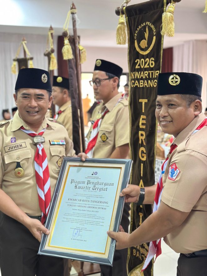 
					Gerakan Pramuka Kota Tangerang Raih Tiga Tunggul Kwarcab Tergiat Kwarda Banten 2026