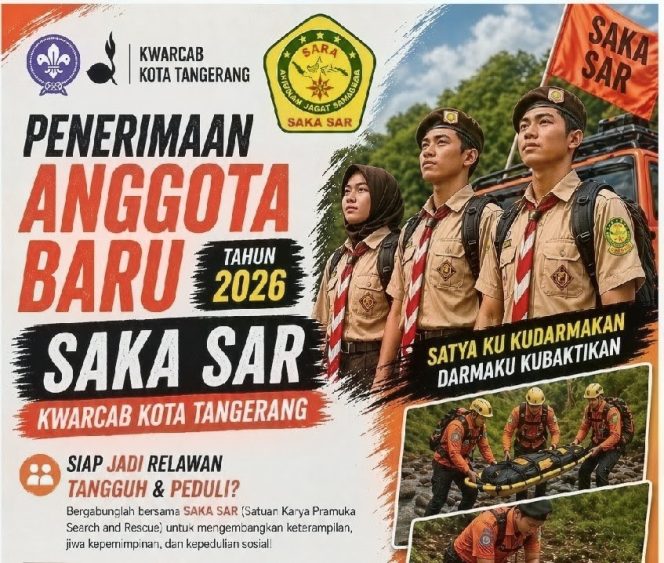 
					Bagi Pramuka Penegak dan Pandega, Rintisan Saka SAR Kwarcab Kota Tangerang Buka Penerimaan Anggota Baru